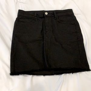 LULU’S JET BLACK DENIM MINI SKIRT NWOT